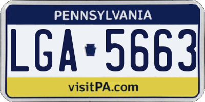 PA license plate LGA5663