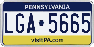 PA license plate LGA5665