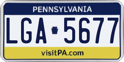 PA license plate LGA5677