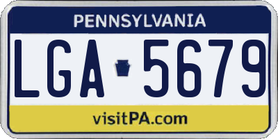 PA license plate LGA5679