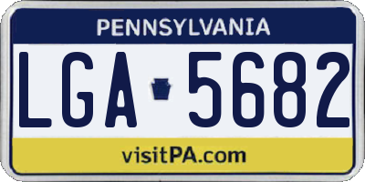 PA license plate LGA5682