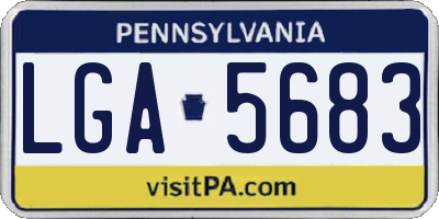PA license plate LGA5683