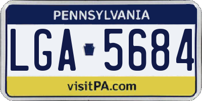 PA license plate LGA5684