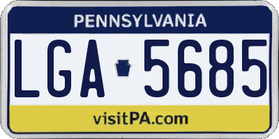 PA license plate LGA5685