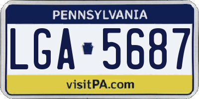PA license plate LGA5687