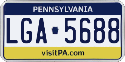PA license plate LGA5688