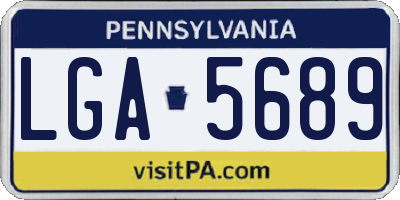 PA license plate LGA5689