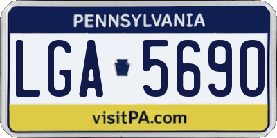 PA license plate LGA5690