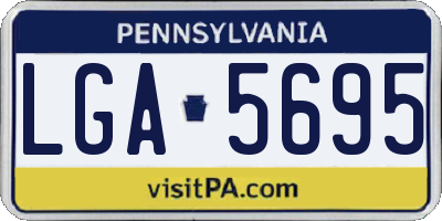 PA license plate LGA5695