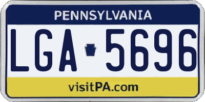 PA license plate LGA5696