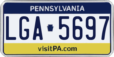 PA license plate LGA5697