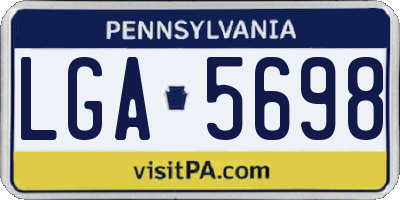 PA license plate LGA5698