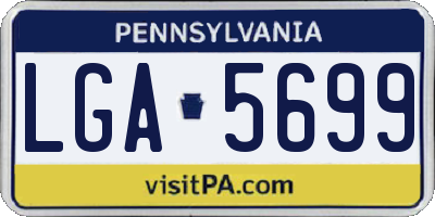 PA license plate LGA5699