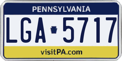PA license plate LGA5717