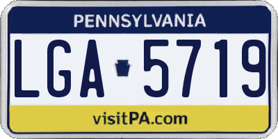 PA license plate LGA5719