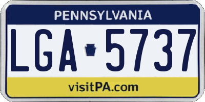 PA license plate LGA5737