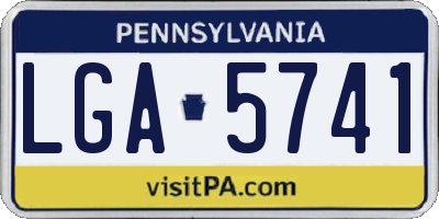 PA license plate LGA5741