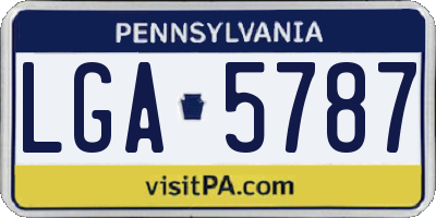 PA license plate LGA5787