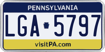 PA license plate LGA5797