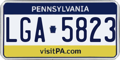 PA license plate LGA5823