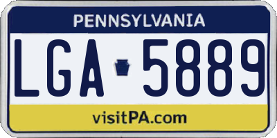 PA license plate LGA5889