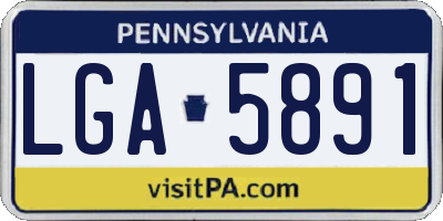 PA license plate LGA5891