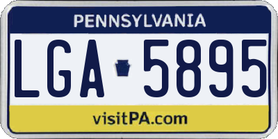 PA license plate LGA5895