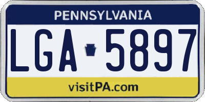 PA license plate LGA5897