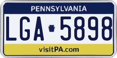 PA license plate LGA5898