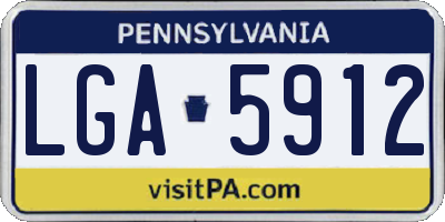 PA license plate LGA5912