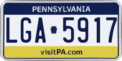 PA license plate LGA5917