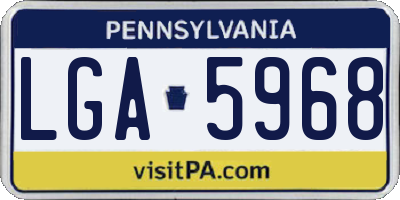 PA license plate LGA5968