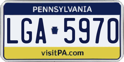 PA license plate LGA5970