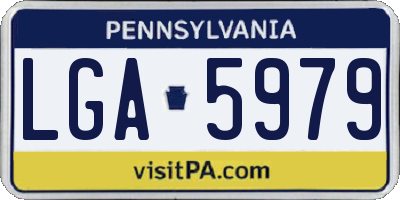 PA license plate LGA5979