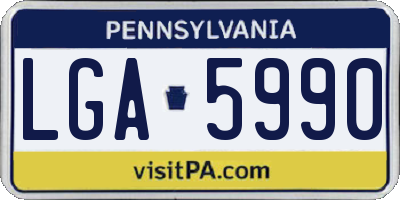 PA license plate LGA5990