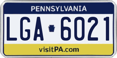 PA license plate LGA6021