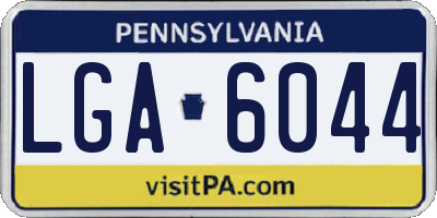 PA license plate LGA6044