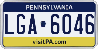 PA license plate LGA6046