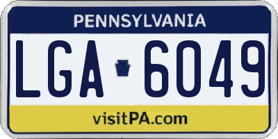 PA license plate LGA6049
