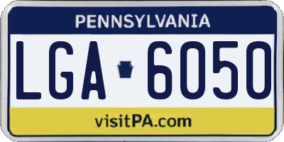PA license plate LGA6050