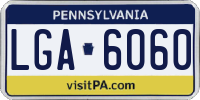 PA license plate LGA6060