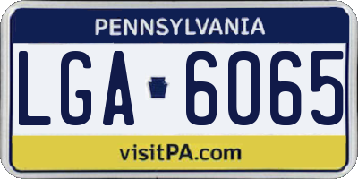 PA license plate LGA6065