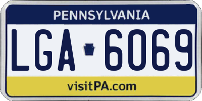 PA license plate LGA6069