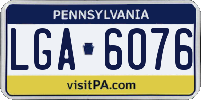 PA license plate LGA6076