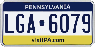 PA license plate LGA6079