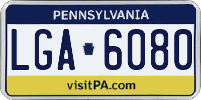 PA license plate LGA6080