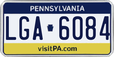 PA license plate LGA6084