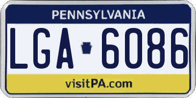 PA license plate LGA6086