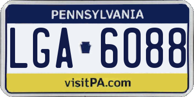 PA license plate LGA6088
