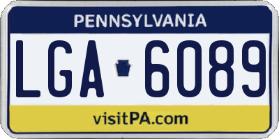 PA license plate LGA6089